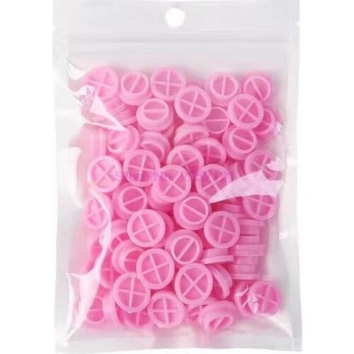 50bags Individual Adhesive Stand Eyelash Extension Glue Holder Grafting Eye Lashes Quick Blossom Cup Ring