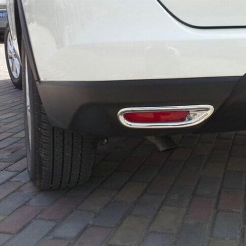 ABS Chrome Rear Fog Light Lamp Cover Trim for Nissan X-Trail X Trail XTrail 2014 2015 Tail Fog Light Cover Car Styling Accessory