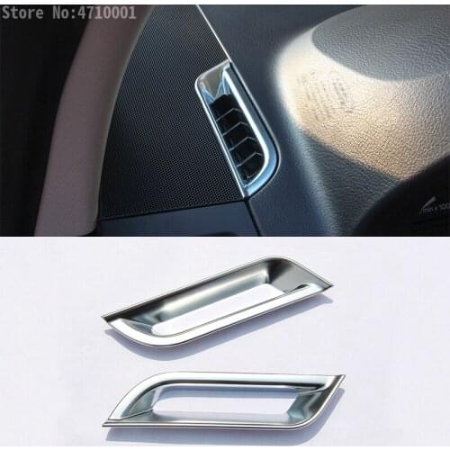 ABS Chrome Dashboard AC Vent Outlet Frame Cover Trim For Land Rover Freelander 2 2008-2015 Accessories Car Styling