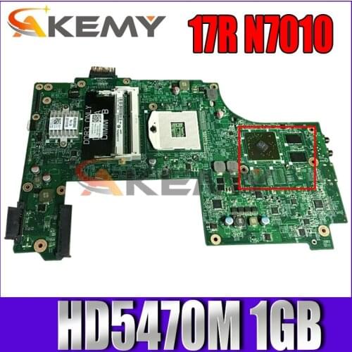 Akemy CN-0V20WM 0V20WM V20WM Mainboard For Dell Inspiron 17 17R N7010 Laptop Motherboard DAUM9BMB6D0 HD5470M 1GB free cpu