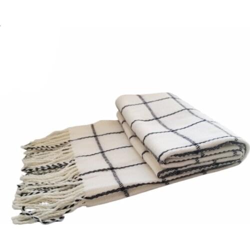 Brdwn Fairy Tail Unisex Etherious Natsu Dragneel Cosplay Scarf Black and White Checked Scarves