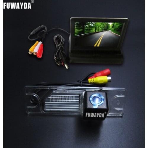 FUWAYDA Colors Car wire Rear View HD Camera for Renault Koleos ,with 4.3 Inch foldable LCD TFT Monitor