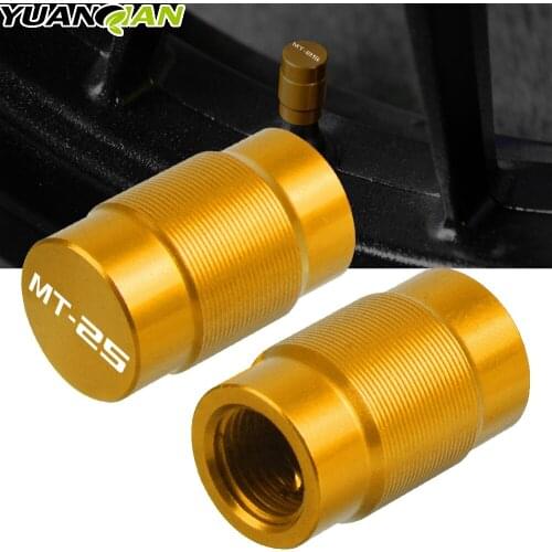 For YAMAHA MT-25 MT 25 MT25 2016 Motorcycle CNC Aluminum Accessorie Wheel Tire Valve Stem Caps CNC Airtight Covers MT-25 LOGO