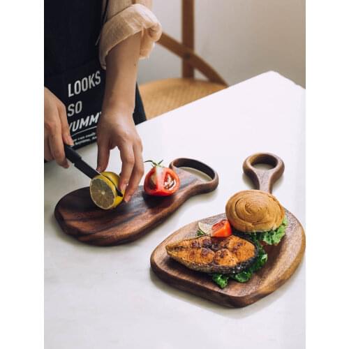 Creative Black Walnut Cutting Boards Home Use Eco Natural Wood Mini Chopping Block Fruits Plate Bread Boards