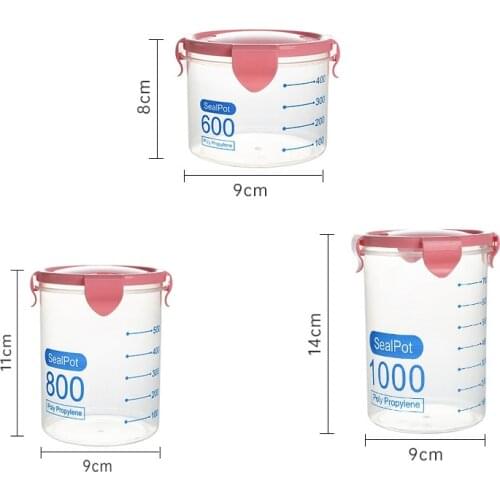 Sealed Multigrain Cans With Lid, PP Kitchen Refrigerator Food Storage Cans Are Sealed And Kept Fresh, To Preserve Kitchen Food