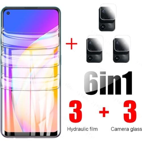 6in1 Hydrogel Film For Oppo Reno 5 Lite Reno4 Lite Camera Lens Screen Protector for Oppo A95 A53S A73 A52 A53 A15 A15S Film