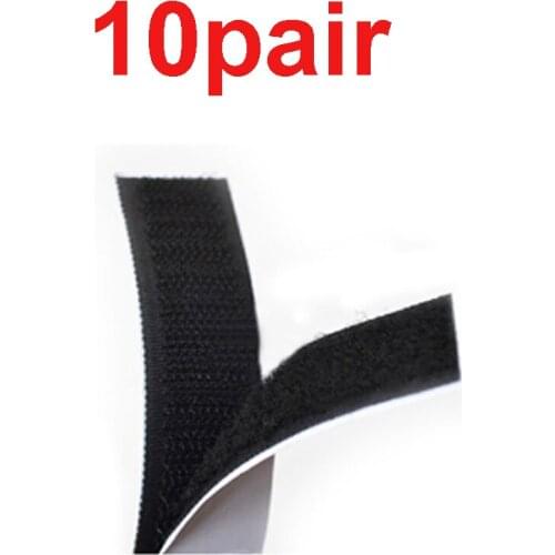 10Pair Strong Self Adhesive Battery Magic Stickers 21x55mm Double-sided Hook Loop Fastener Tape for DIY RC Airplane Model Parts