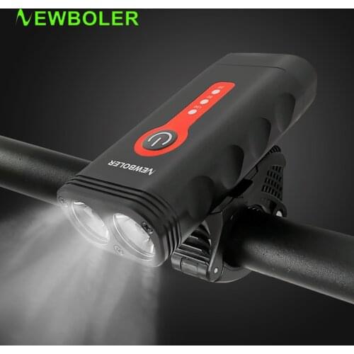 NEWBOLER Super Bright Bicycle Light XML-L2 Bike Light Set With USB Chargeable Taillight 18650 Battery Cycling Front Light Mount
