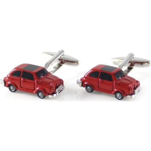 Red Car Cuff Links Novelty 3D Sports Vintage Car Cuff Links Fathers Day Gift Cuff Links Birthday Gifts Cufflinks