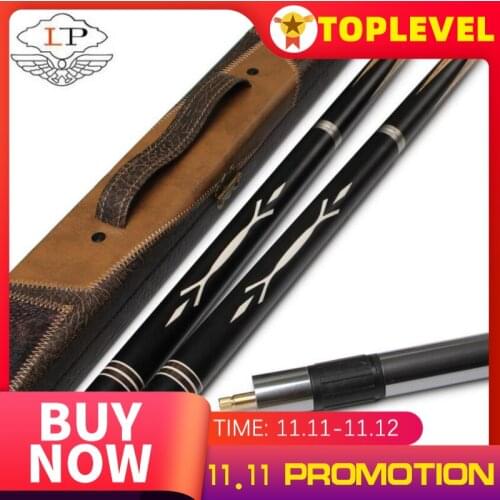 LP Billiard Cue 3/4 Piece Snooker Cue Kit with Case with Extension All Handmade Snooker Stick Cue 10mm Tip with Gifts Billiards