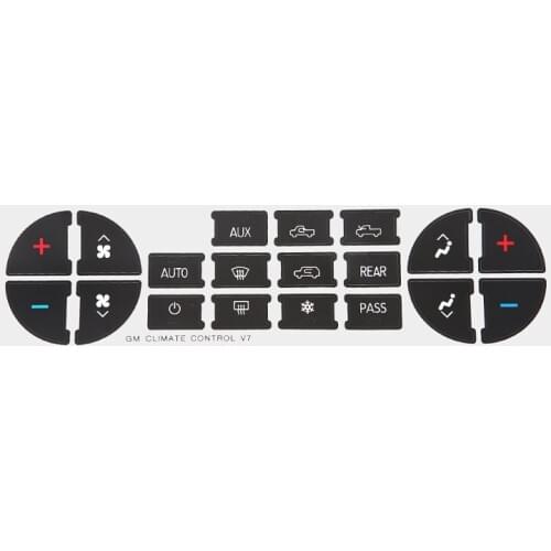 AC Dash Button Sticker Repair For GM Tahoe Suburban Avalanche Silverado Yukon