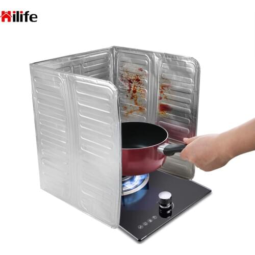 Aluminium Foil Plate Kitchen Gadgets Oil Splatter Screens Gas Stove Splash Proof Baffle Insulate Oil Removal Rust Plate