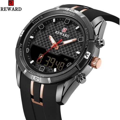 Мужские часы с двойным циферблатом Reward China At AliExpress