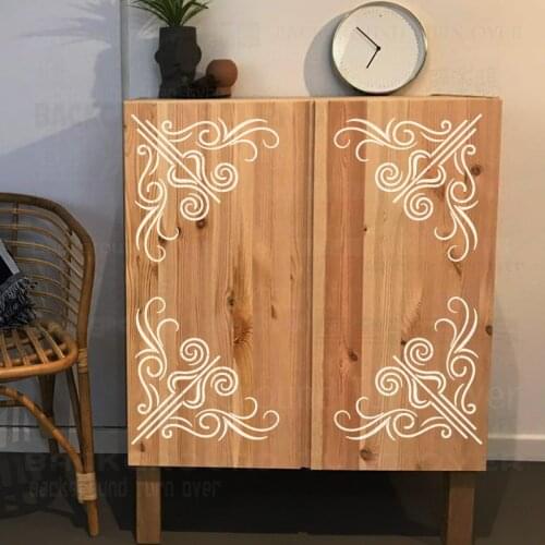 30cm - 40cm Stencil For Wall Decor Large Painting Paint Niche Furniture Template Door Corner Find Line Vintage Retro S181