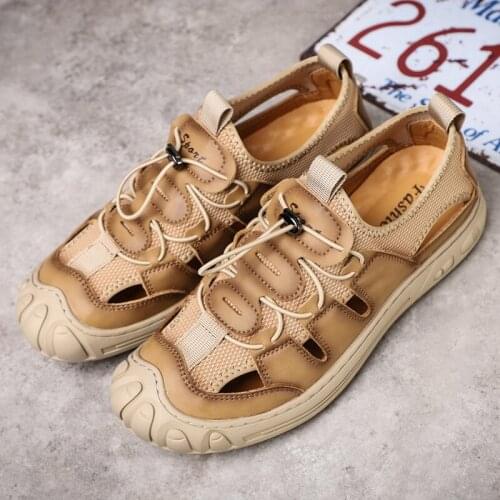 2021 Summer New Men Shoes Casual Genuine Leather Shoes Handmade Slip On Breathable Shoes Lazy Driving Shoes Fashion Tide Shoes