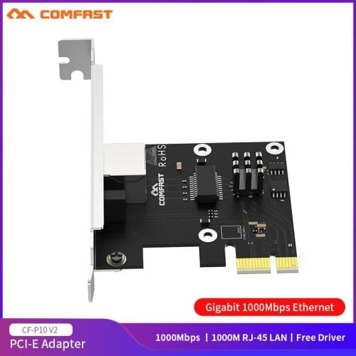 Win7/ 8/ 10 Gigabit 1000Mbps Ethernet PCI-E Network Card Controller Desktop PC Network Card 10/100/1000Mbps RJ45 Lan Adapter