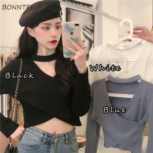 Sweater Women All-match Pullovers Fashion Thin 2021 Pure Clothing Sexy Design Club Holiday Ins Lovely Long Sleeve Crop Teenagers