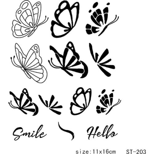 ZhuoAng Dancing butterfly Transparent and Clear Stamp DIY Scrapbooking Album Card Making DIY Decoration Making