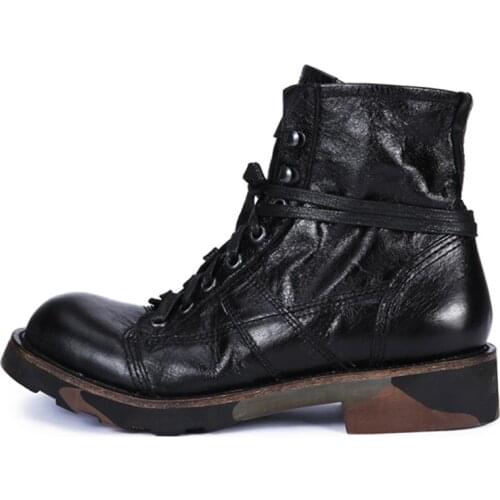 Winter Work Boots Men Handmade Shoes Male Genuine Leather Shoes 17#21/10d50