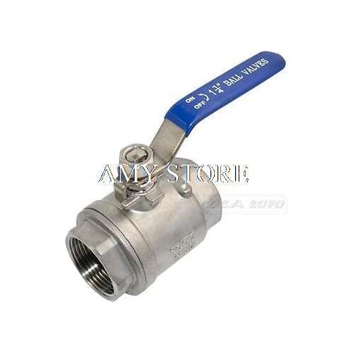1 1/4" Female BSPP 304 Stainless Steel Full Port Ball Valve Vinyl Handle WOG1000