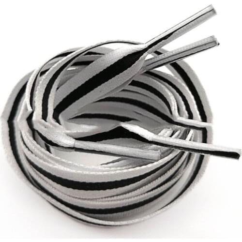 1 Pair 100cm Flat Reflective Runner Laces Safety Shoelaces Unisex For Sports Basketball Canvas Shoes Outdoor Sport Shoes Laces