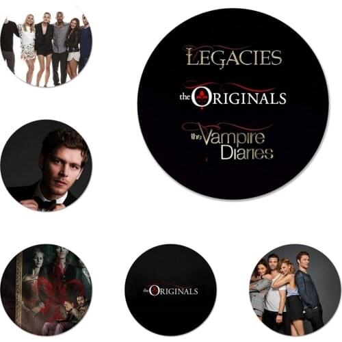 58mm The Originals Vampire Icons Pins Badge Decoration Brooches Metal Badges For Backpack Decoration