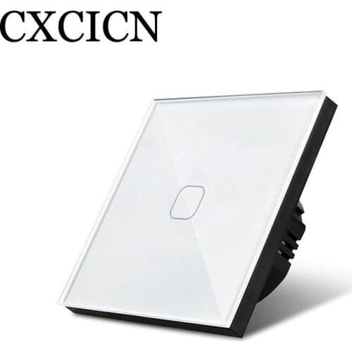 Free Shipping Touch Switch EU/UK Single Live Wire Light Switches 1/2/3gang 1Way 220V