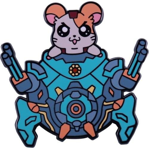 DZ163 Hamster Enamel Pins Badge Metal Brooch Backpack Bag Collar Lapel Collection Game Jewelry Gifts