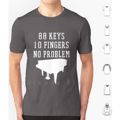 Piano Music T Shirt DIY Cotton Big Size 6xl Pianist Music Teacher Musicia Piano Musical Instrument Keys