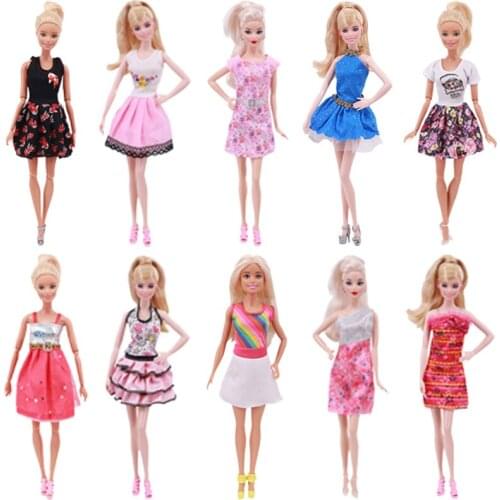 Doll Clothes Rump Skirts And Dresses For Barbies Party Wear Doll Outfit Clothes Accessories Girls Toy Gift