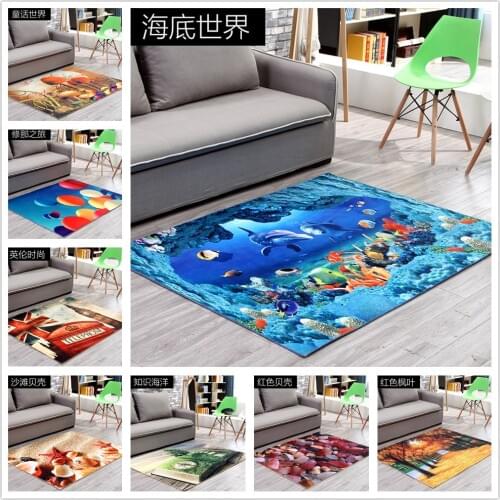 Leomermaid 2018 New 3D Printing Hallway Carpets, Bedroom Living Room Tea Table Rugs, Kitchen Bathroom Antiskid Mats