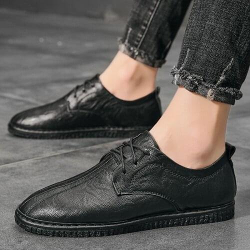 Fashion Business New Dress Men Shoes Classic Leather MenS Suits Shoes Fashion Lace-up Comfortable Dress Shoes Men 38-44