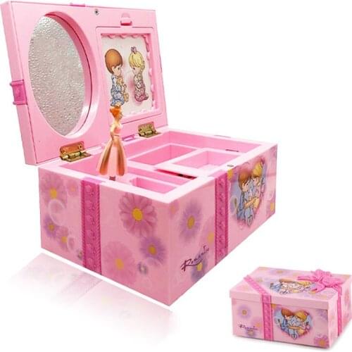 Cartoon Ballet Rotating Music Box Gift Bag Shape Music Box Jewelry Box Send Girlfriend Gift Wonderful Melody Music Toy Gift Box
