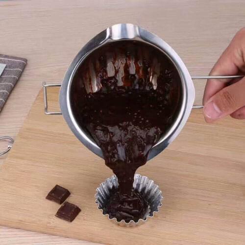 Stainless Steel Chocolate Melting Pot Bakeware Heating Pan Handmade Chocolate Party Tools