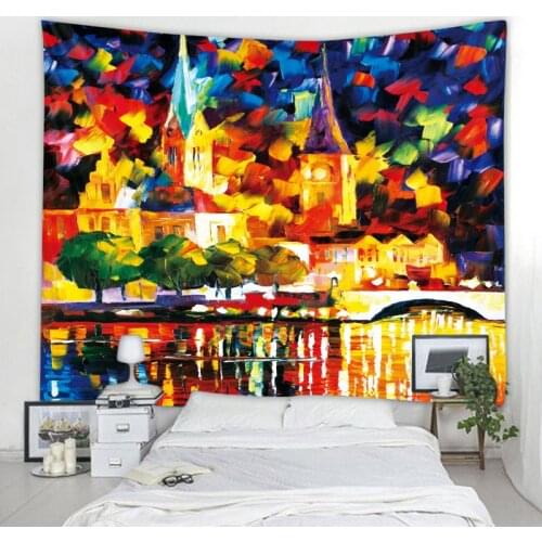 Nordic INS Style Oil Painting Landscape Decoration Tapestry Divination Witchcraft Wall Tapestry Mandala Decoration Tapestry