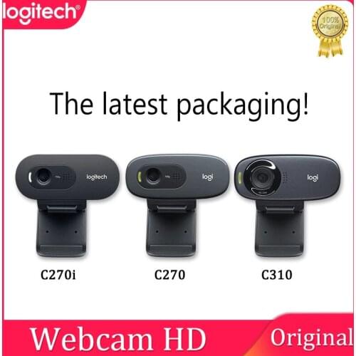New Original Logitech C270/C270i/C310 HD Video 720P Webcam Built-in Mic Computer Camera USB 2.0 for PC Lapto Video Calling