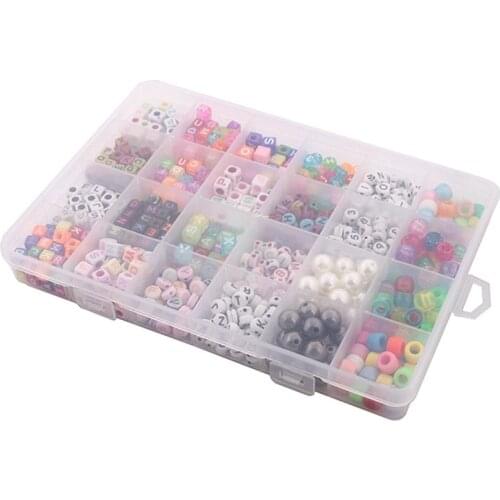 Mixed Acrylic Letter Beads 24 Grid Handmade Diy Accessories Combination Set of Decoration Accessories