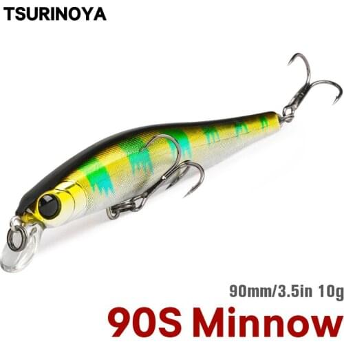 TSURINOYA DW82 Minnow Fishing Lure 9cm 10g Long Casting Slow Sinking Minnow Hard Bait Artificial Bass Trout Jerkbait Wobblers