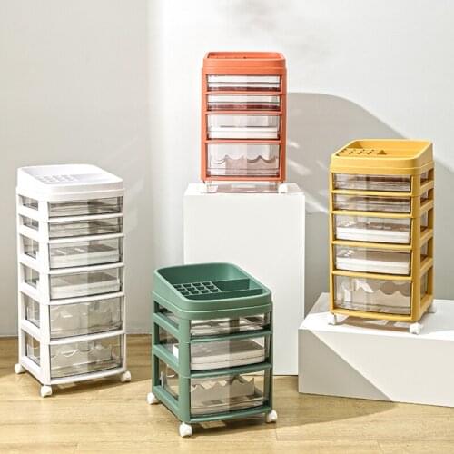 High capacity cosmetic storage rack 360 degree rotating cosmetic storage box organizer makeup
