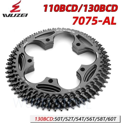 WUZEI Road bicycle chainwheel bike Sprockets 110/130BCD chainrings 50/52/54/56/58/60T Chainwheel road bicycle Sprockets