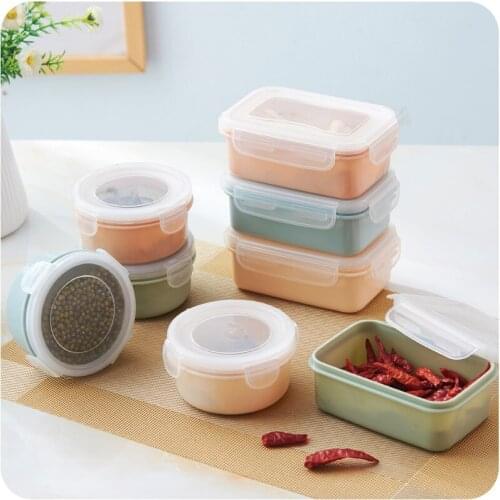 1pc Mini Plastic Refrigerator Fresh Food Storage Boxes Sealed Boxes Small Lunch Box