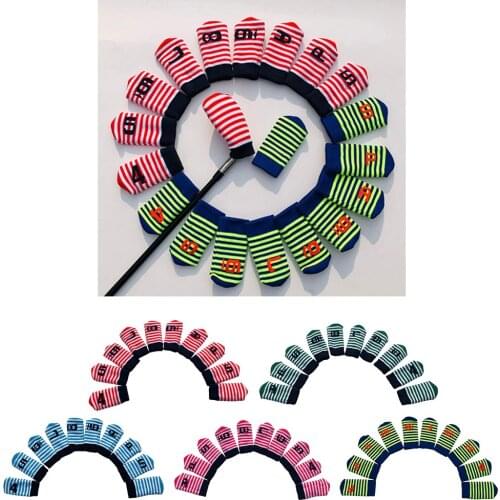 10pcs Golf Irons Head Cover Non-Slip Club Headcover Protector Bag Sleeves Sock