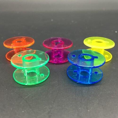 25PCS Empty Bobbins Sewing Machine Spools Colorful Plastic Case Storage Box for Sewing Machine singer brother toyata