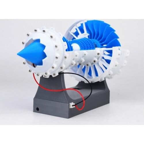 3D Printed Aero Engine Model Turbofan Engine Model DIY Stem Engine Toy with Battery Box - Motor Version/Ordinary Static Type