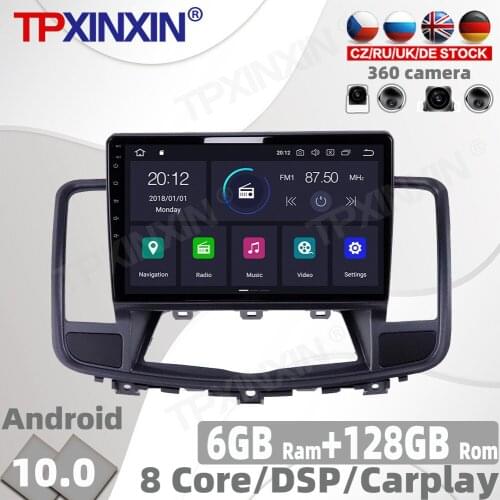 128G Android 10 PX6 For Nissan Teana J32 2008-2013 Car Radio Accessories Multimedia Video Player Navigation GPS Auto 2din No DVD