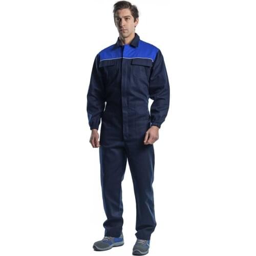 SENSEL of WORKWEAR ,Coverall, Cotton, Navy / Royal Blue, 55 E145