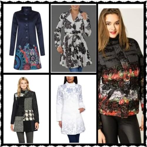DESIGUAL spain women clothes 2020 womens fashion popular slim print coat women coats trench coat for women