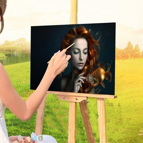 Woman Girl Painting By Numbers Set Acrylic Paints 40*50 Paiting By Numbers New Design Adults Handicraft Handiwork Drawing