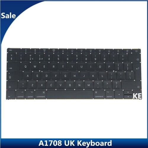 Sale Genuine A1708 1708 Laptop UK Keyboard for Macbook Pro 13.3" Retina Keyboards UK 2016 2017 Year