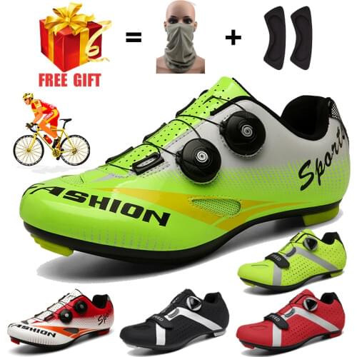Outdoor Mens Road Route with Cleats Biking Footwear Women Man Self-locking SPD Cycling Shoes Male Mountain Enduro Bike Shoes